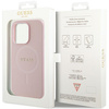 Etui Guess GUHMP13XPSAHMCP na iPhone 13 Pro Max - różowe Saffiano MagSafe