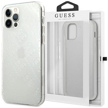 Guess GUHCP12M3D4GTR iPhone 12/12 Pro 6,1" transparent hardcase 4G 3D Pattern Collection