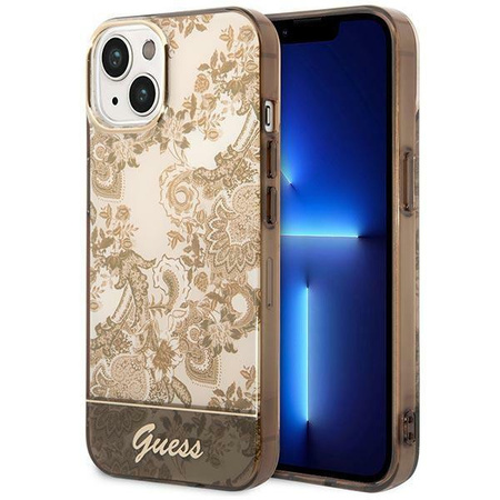 Guess GUHCP14SHGPLHC iPhone 14 6,1" ochre hardcase Porcelain Collection