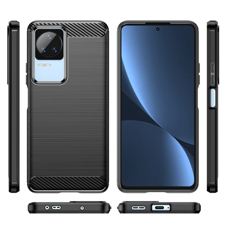 HURTEL POKROWIEC CASE DO XIAOMI POCO F4 5G KARBONOWY SILIKONOWY ELASTYCZNY
