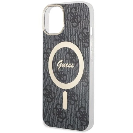 Etui Guess 4G MagSafe na iPhone 14 Plus - czarne