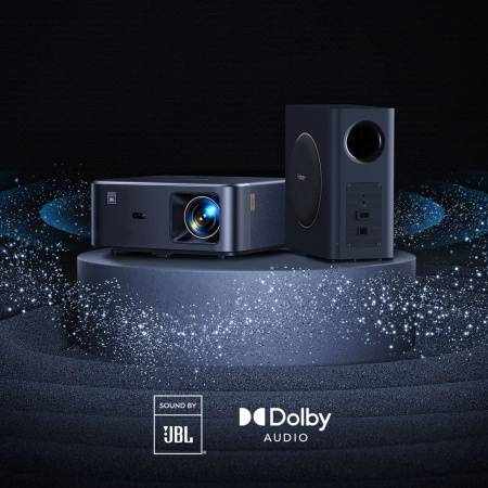 Projektor multimedialny Yaber K2s Pro LCD FullHD 1080p z głośnikami JBL i subwooferem - czarny