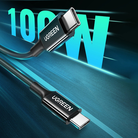 Ugreen kabel przewód USB Typ C (męski) na Typ C (męski) 1 m biały (US300)