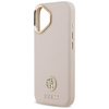 Etui Guess Grained Strass Logo MagSafe   do iPhone 17 różowy