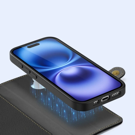 DUX DUCIS ETUI SKÓRZANE LAWA DO IPHONE 16 KLASYCZNY WYGLĄD I BEZPIECZEŃSTWO