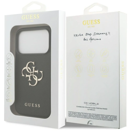 GUESS ETUI CASE POKROWIEC OCHRONNY DO IPHONE 17 PRO ELEGANCKA STRUKTURA