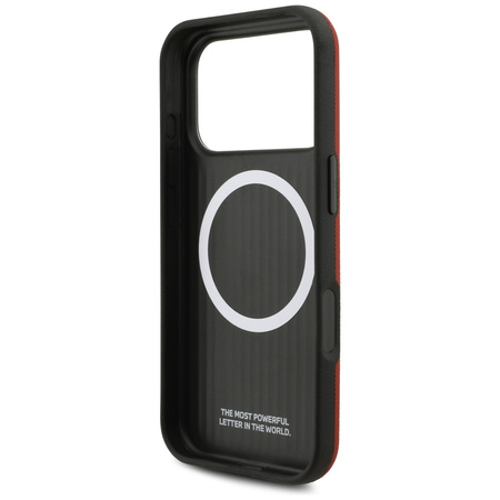 Etui BMW M FW Metal Logo MagSafe do      iPhone 17 Pro czerwony