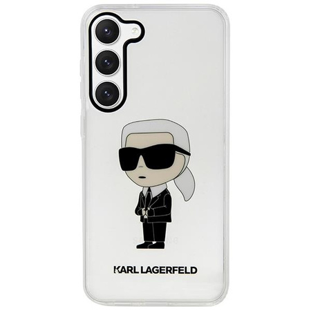 Etui Karl Lagerfeld KLHCS23MHNIKTCT S23+ S916 - przezroczyste hardcase Ikonik Etui Karl Lagerfeld