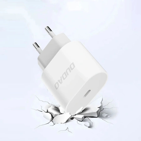 DUDAO ŁADOWARKA SIECIOWA PD 20W USB-C DO TELEFONÓW IPHONE 12 13 14 Z KABLEM