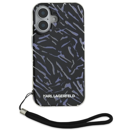 KARL LAGERFELD KLHCP16SHZBPKCCU CASE DO IPHONE 16 6.1 ZEBRA Z CORD Z WZOREM