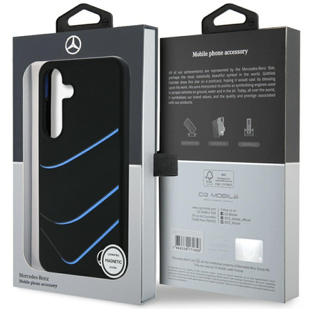 MERCEDES ETUI SILICONE CONTRASTED CURVES DO SAMSUNG GALAXY S25 DO MAGSAFE
