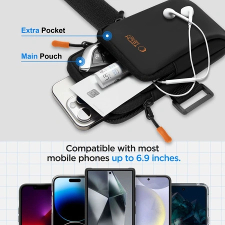 TECH-PROTECT ETUI M7 ARM BAND UNIWERSALNE DO TELEFONÓW IPHONE GALAXY