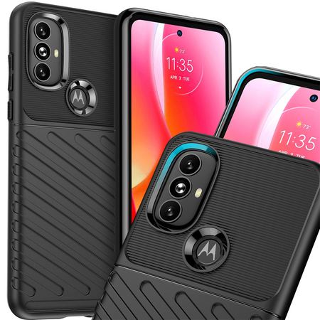 Thunder Case elastyczne pancerne etui pokrowiec Motorola Moto G Power 2022 czarny