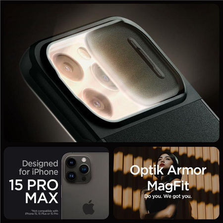 SPIGEN OPTIK ARMOR MAG MAGSAFE IPHONE 15 PRO MAX ABYSS GREEN