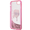 Etui Karl Lagerfeld KLHCI8LNKHCP na iPhone 7/8/ SE 2020 / SE 2022 - różowe Glitter Karl Head