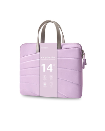 INNOSTYLE DAMSKA TORBA NA LAPTOPA 14 WODOODPORNA CARRYLITE SLIM FIOLETOWA