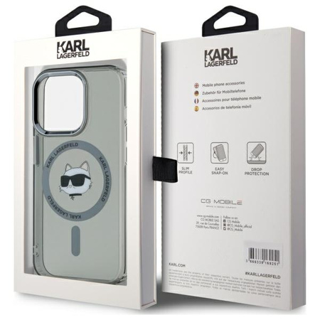 KARL LAGERFELD ETUI DO IPHONE 15 PRO 6.1 HARDCASE IML METAL CHOUPETTE HEAD