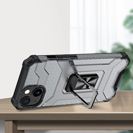 HURTEL CASE CRYSTAL RING DO IPHONE 13 PANCERNE ETUI Z MAGNETYCZNYM UCHWYTEM