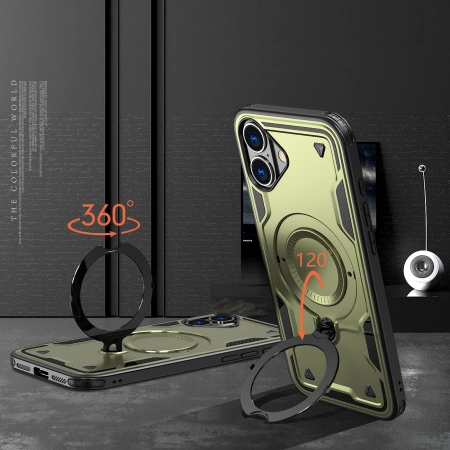 HURTEL ETUI DO MAGSAFE DO IPHONE 16 Z PANCERNYM KORPUSEM I WZMOCNIONĄ