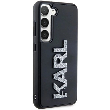 Etui Karl Lagerfeld 3D Rubber Glitter Logo na Samsung Galaxy S23 - czarne