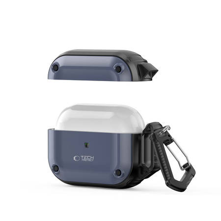 TECH-PROTECT ETUI ROUGH HOOK DO AIRPODS PRO 1 2 STALOWA OCHRONA I ZAWIESZKA