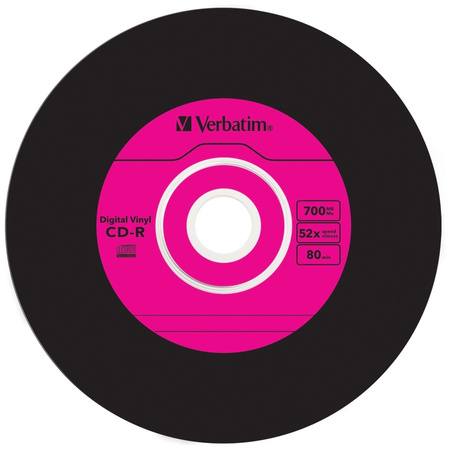 VERBATIM PŁYTA CD-R 700MB DO KOMPUTERA DATA VINYL 10 SZTUK SLIM OPAKOWANIE