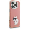 Etui Karl Lagerfeld IML Aquarelle Choupette & Logo do iPhone 16 Pro Max różowy