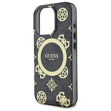 GUESS POKROWIEC HARDCASE DO IPHONE 16 PRO 6.3 DO MAGSAFE PEONY ON