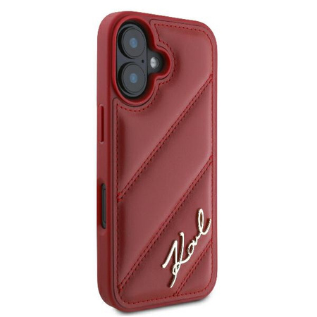 KARL LAGERFELD ETUI HARDCASE DO IPHONE 16 6.1 QUILTED SIGNATURE CZERWONY