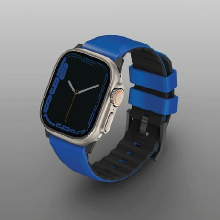 Etui Uniq pasek Linus na Apple Watch 1/2/3/4/5/6/7/8/SE/SE2/Ultra 42/44/45/49mm Airosoft Silicone niebieski/racing blue