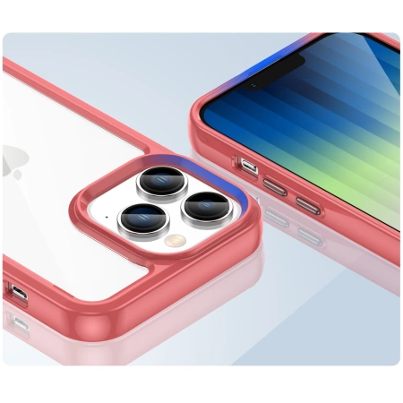 HURTEL POKROWIEC SZTYWNY DO IPHONE 14 PRO MAX OUTER SPACE Z ŻELOWĄ RAMKĄ