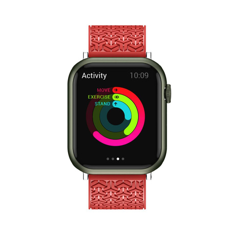 Watch Strap Y pasek do Apple Watch 7 / 6 / 5 / 4 / 3 / 2 / SE (45 / 44 / 42mm) opaska bransoleta do zegarka czerwony