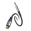 Joyroom kabel audio stereo AUX 3,5 mm mini jack - USB-C do telefonu 1,2m czarny (SY-A07)