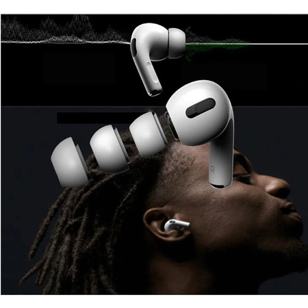 TECH-PROTECT EAR TIPS 3-PACK DO APPLE AIRPODS PRO 1 2 LEPSZA JAKOŚĆ DŹWIĘKU
