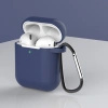 HURTEL ETUI DO AIRPODS 2 1 SILIKONOWY POKROWIEC Z BRELOKIEM I KARABIŃCZYK