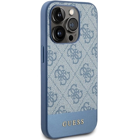 Etui Guess 4G Stripe Collection na iPhone 15 Pro Max - niebieskie