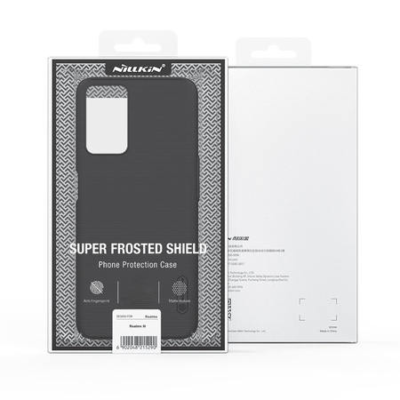 Nillkin Super Frosted Shield wzmocnione etui pokrowiec + podstawka Realme 9i czarny