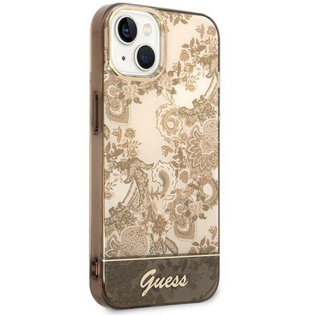 Guess GUHCP14MHGPLHC iPhone 14 Plus 6,7" ochre hardcase Porcelain Collection