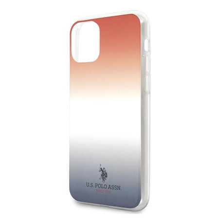 Etui U.S. Polo Assn. Gradient Pattern Collection na iPhone 11 Pro - czerwono-niebieskie