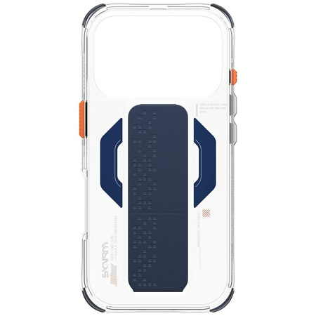 Etui Skinarma Haxa do iPhone 17 Pro      Magnetic Charging + Grip Stand niebieski