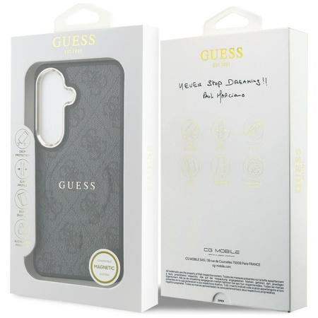 Etui Guess 4G Embossed Ring MagSafe do   Samsung Galaxy S26 Plus czarny