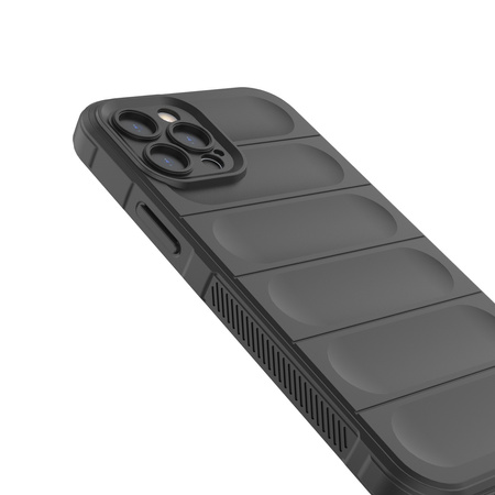 Magic Shield Case etui do iPhone 12 Pro elastyczny pancerny pokrowiec burgundowy