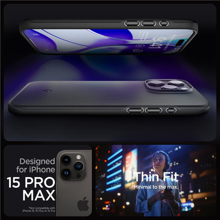 SPIGEN THIN FIT IPHONE 15 PRO MAX BLACK