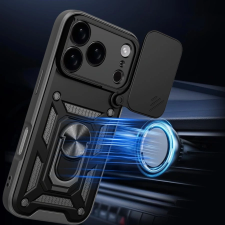 HURTEL ETUI HYBRID ARMOR CAMSHIELD DO IPHONE 17 PRO PANCERNE Z OSŁONĄ