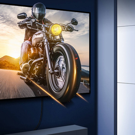 BASEUS KABEL HDMI 2.1 DO TV 8K 60HZ 3D HDR 48GBPS 1M WYSOKA ROZDZIELCZOŚĆ