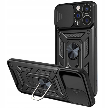 Hybrid Armor Camshield etui iPhone 13 Pro Max pancerny pokrowiec z osłoną na aparat czarne
