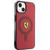 Etui Ferrari FEHMP14SURKR na iPhone 14 - czerwone Translucent Magsafe