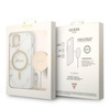 Guess zestaw ładowarka MagSafe + etui do iPhone 14 Plus 6,7" białe Marble (GUBPP14MHMEACSH)