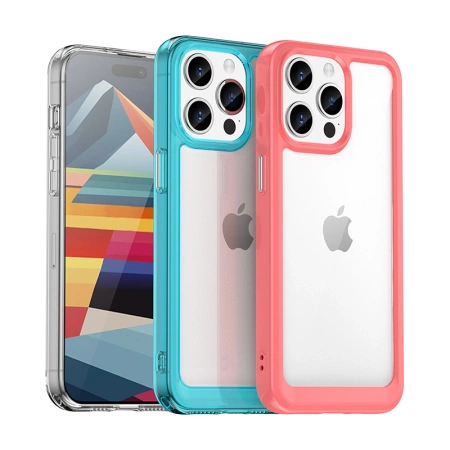 HURTEL ETUI DO IPHONE 15 PRO OUTER SPACE Z ELASTYCZNĄ RAMKĄ WZMOCNIONE