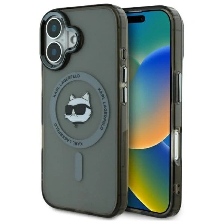KARL LAGERFELD ETUI HARDCASE DO IPHONE 16 DO MAGSAFE METAL CHOUPETTE HEAD
